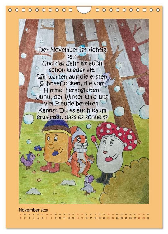 Produktbild: Tobi und das Jahr (Wandkalender 2026 DIN A4 hoch), CALVENDO Monatskalender