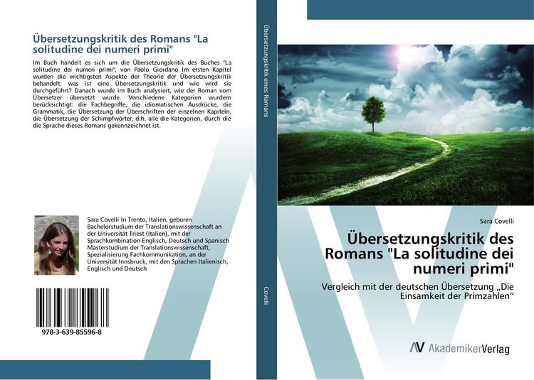 Produktbild: &Uuml;bersetzungskritik des Romans "La solitudine dei numeri primi"