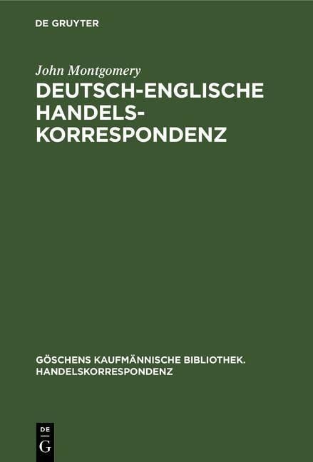 Produktbild: Deutsch-Englische Handelskorrespondenz