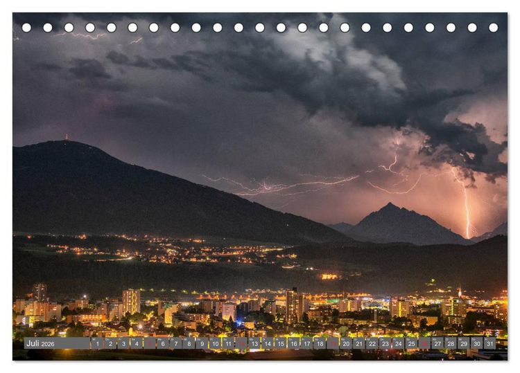 Produktbild: Innsbruck - Stadt in den Alpen (Tischkalender 2026 DIN A5 quer), CALVENDO Monatskalender