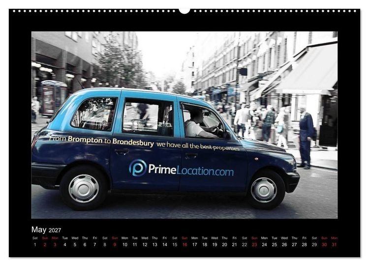 Produktbild: Taxis in London / UK-Version (High Quality Premium Wall Calendar 2027 DIN A2 landscape),CALVENDO 12 Month Wall Calendar