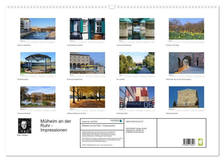 Produktbild: M&uuml;lheim an der Ruhr - Impressionen (Wandkalender 2026 DIN A2 quer), CALVENDO Monatskalender