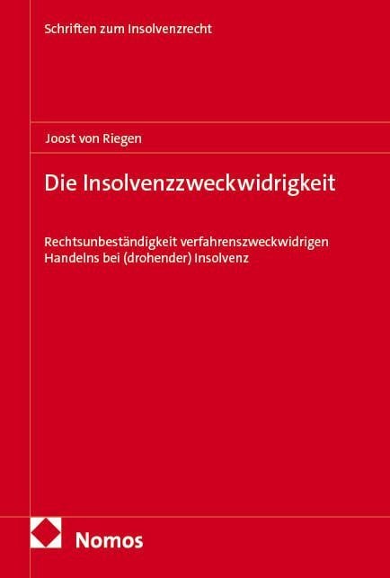 Produktbild: Die Insolvenzzweckwidrigkeit