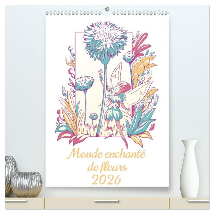 Produktbild: Monde enchant&eacute; de fleurs (Calendrier mural 2026 DIN A2 horizontal) calendrier de bureau