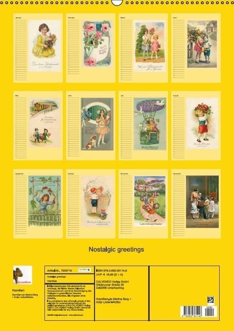 Produktbild: Nostalgic greetings (Wall Calendar perpetual DIN A2 Portrait)