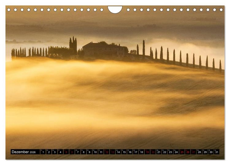Produktbild: Toskana - Inseln im Nebel (Wandkalender 2026 DIN A4 quer), CALVENDO Monatskalender
