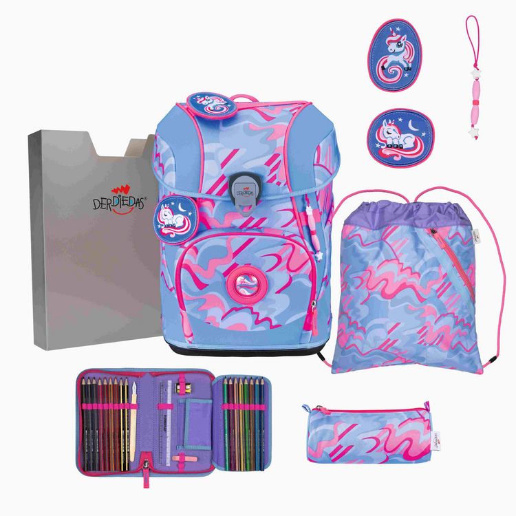 Produktbild: DerDieDas Schulranzen Set ErgoFlex Tiny Superflash, Schulranzen Set, 5tlg, Magic Unicorn