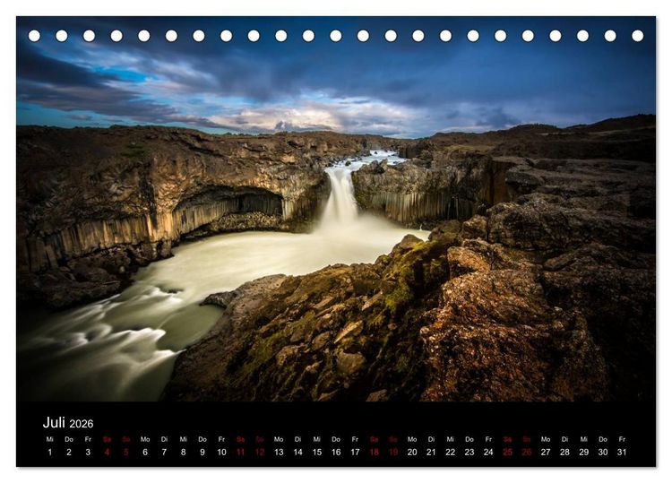Produktbild: Island - Unber&uuml;hrte Landschaften (Tischkalender 2026 DIN A5 quer), CALVENDO Monatskalender