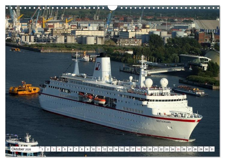 Produktbild: Dicke P&ouml;tte im Hafen und auf gro&szlig;er Fahrt (Wandkalender 2026 DIN A3 quer), CALVENDO Monatskalender