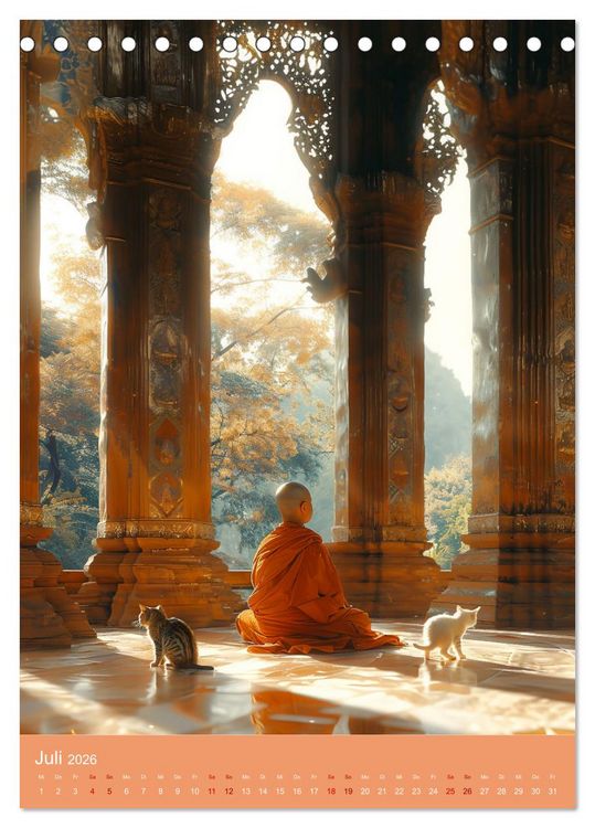 Produktbild: Meditative Stille (Tischkalender 2026 DIN A5 hoch), CALVENDO Monatskalender