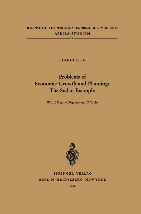 Produktbild: Problems of Economic Growth and Planning: The Sudan Example