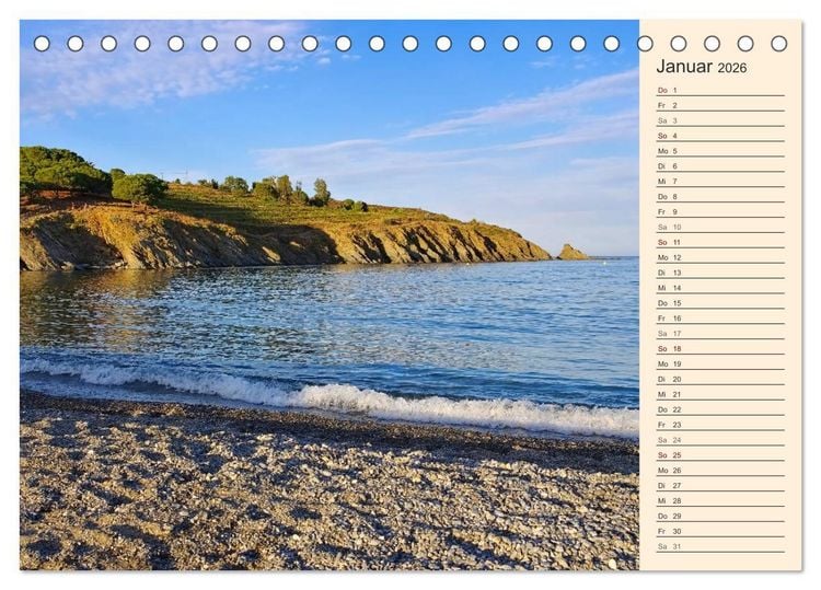 Produktbild: Cote Vermeille - Wo die Pyren&auml;en das Meer k&uuml;ssen (Tischkalender 2026 DIN A5 quer), CALVENDO Monatskalender