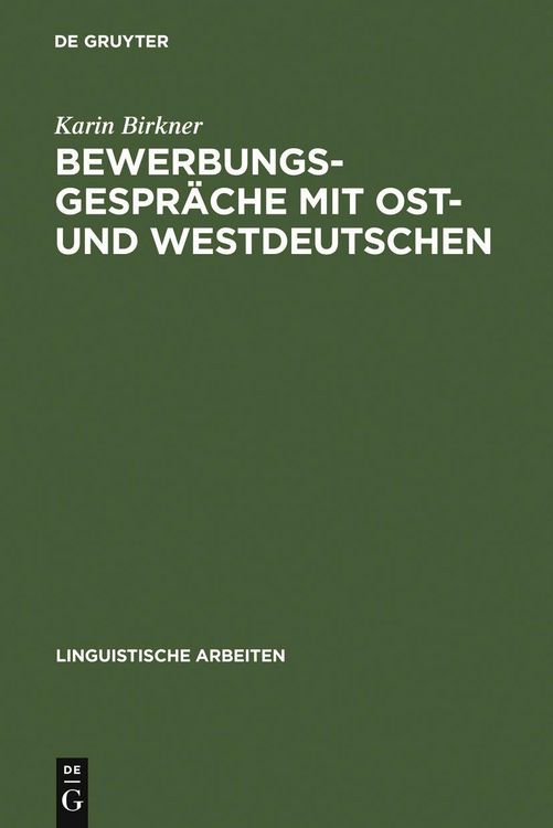 Produktbild: Bewerbungsgespr&auml;che mit Ost- und Westdeutschen