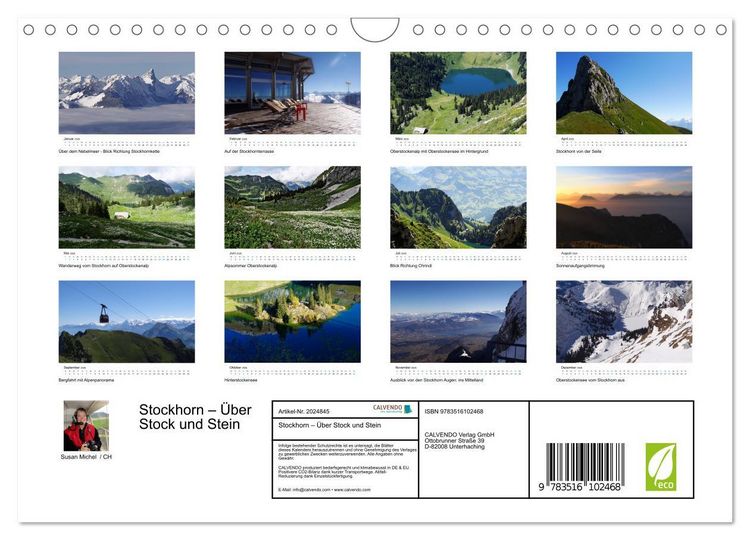 Produktbild: Stockhorn &ndash; &Uuml;ber Stock und Stein (Wandkalender 2026 DIN A4 quer), CALVENDO Monatskalender