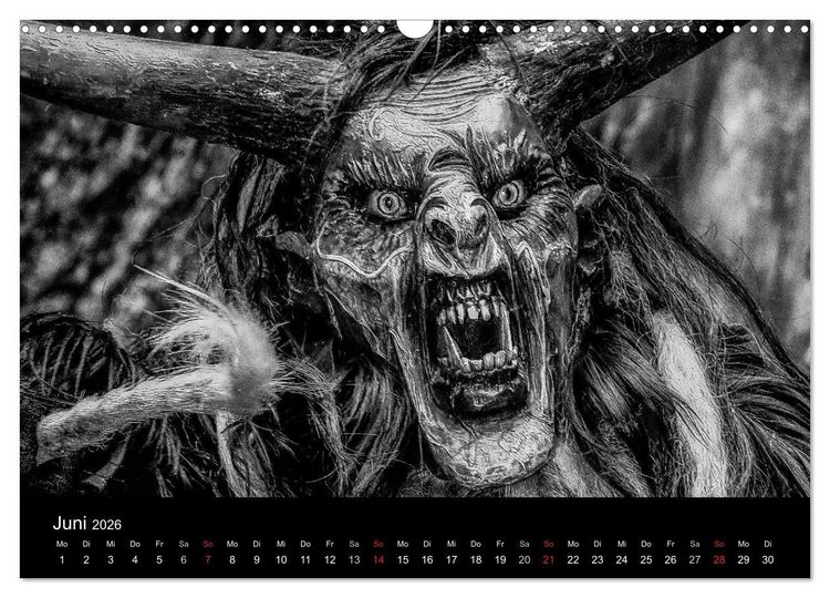 Produktbild: Perchten und Krampusse im Voralpenland (Wandkalender 2026 DIN A3 quer), CALVENDO Monatskalender