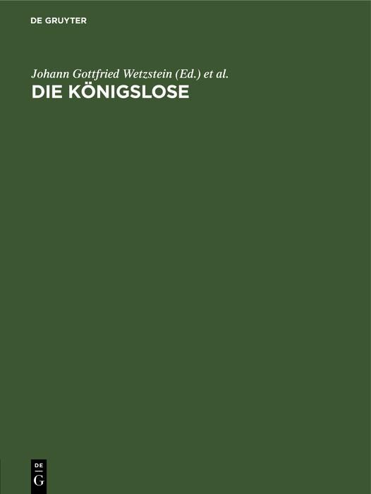 Produktbild: Die K&ouml;nigslose
