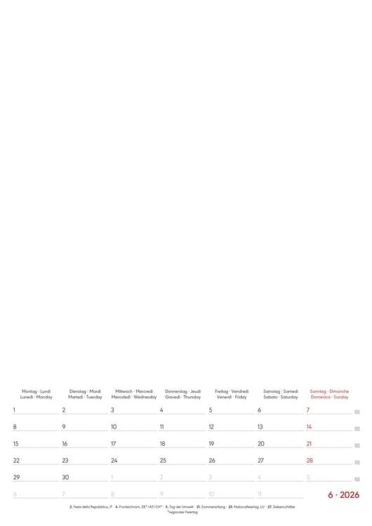 Produktbild: Kreativ-Kalender A4 Notiz 2026 mit Platz für Notizen - weiß - 21 x 29,7 - Do it yourself calendar A4 - datiert - Foto-Kalender - Alpha Edition