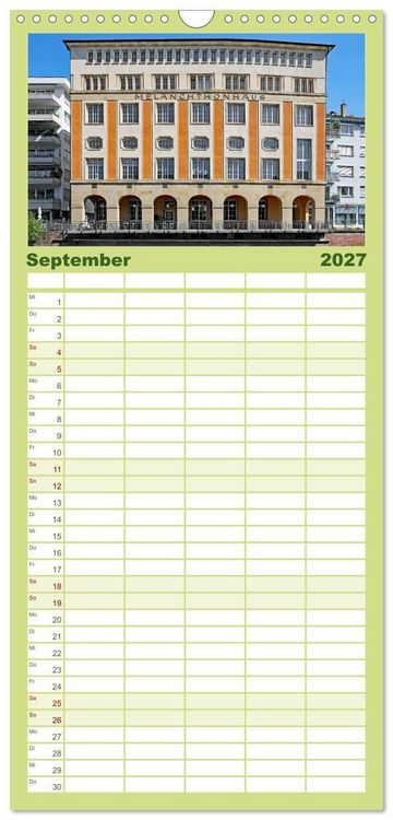 Produktbild: Familienplaner 2027 - So sch&ouml;n ist Pforzheim mit 5 Spalten (Wandkalender, 21 x 45 cm) CALVENDO
