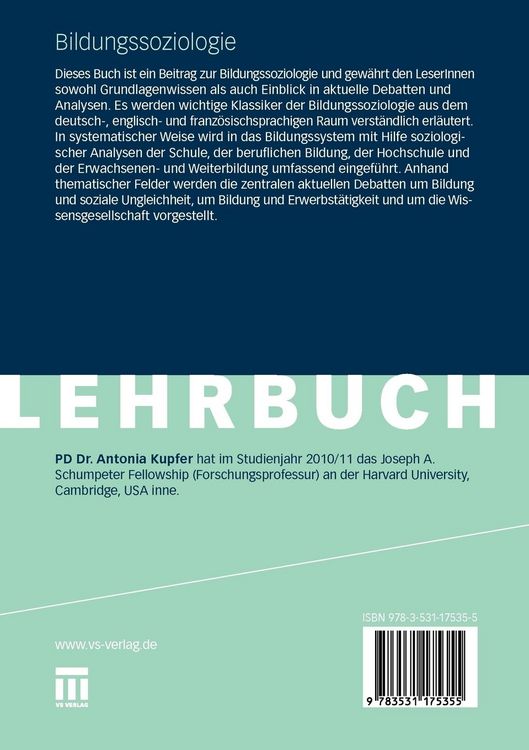 Produktbild: Bildungssoziologie