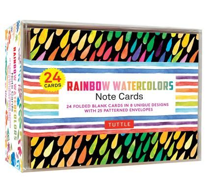 Produktbild: Rainbow Watercolors Note Cards, 24 Blank Cards