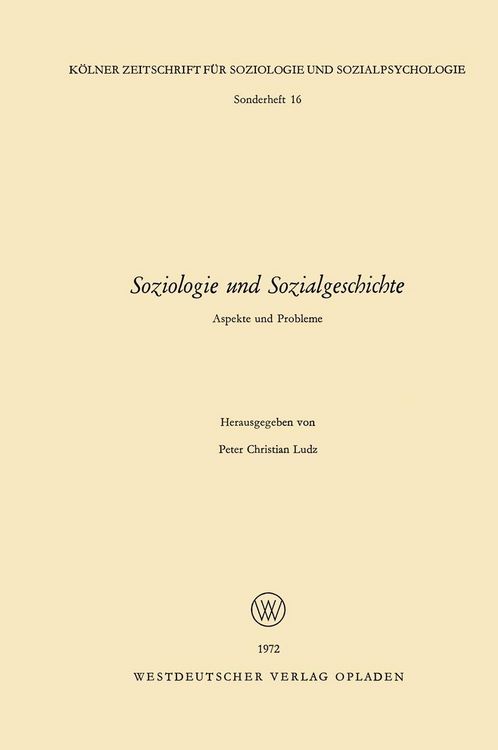 Produktbild: Soziologie und Sozialgeschichte