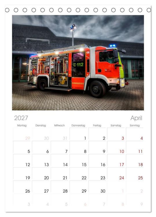 Produktbild: Tischplaner 2027 - Feuerwehr und Rettungsdienst (A5 Tischkalender zum Aufstellen) CALVENDO