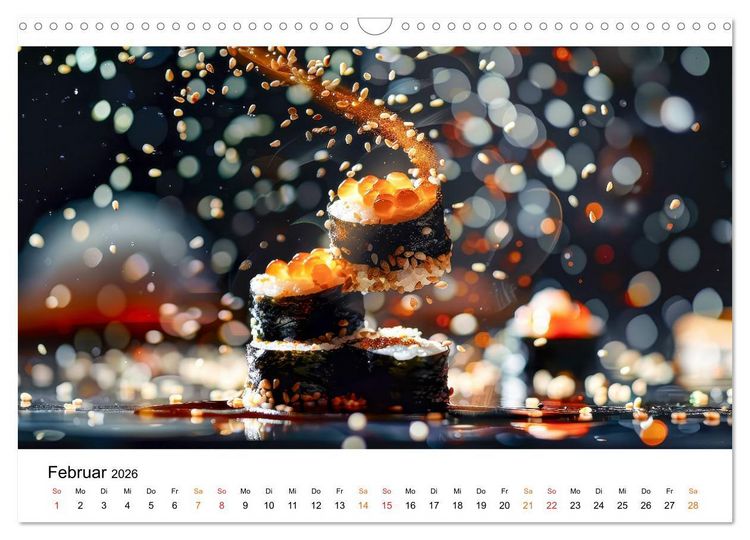 Produktbild: Sushi f&uuml;r Gourmets (Wandkalender 2026 DIN A3 quer), CALVENDO Monatskalender
