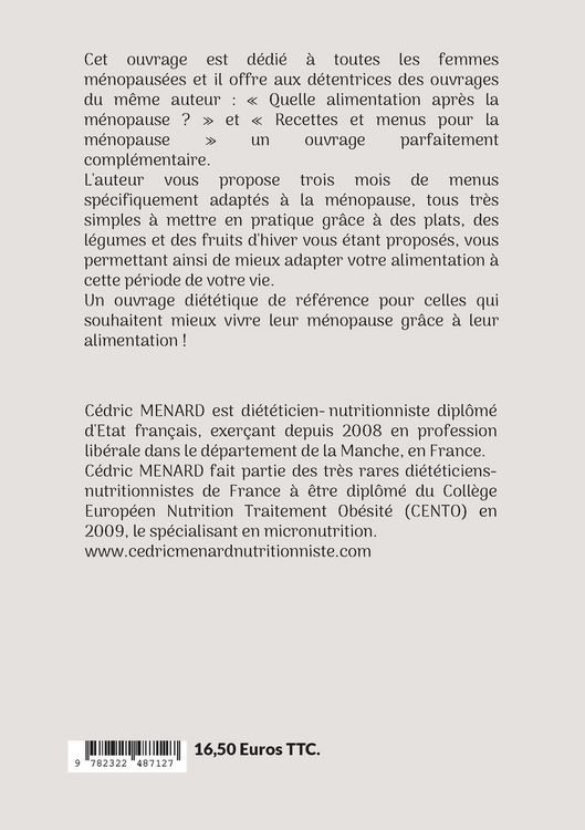 Produktbild: Menus d'hiver adapt&eacute;s &agrave; la m&eacute;nopause.