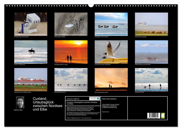 Produktbild: Cuxland, Urlaubsgl&uuml;ck zwischen Nordsee und Elbe (Wandkalender 2026 DIN A2 quer), CALVENDO Monatskalender
