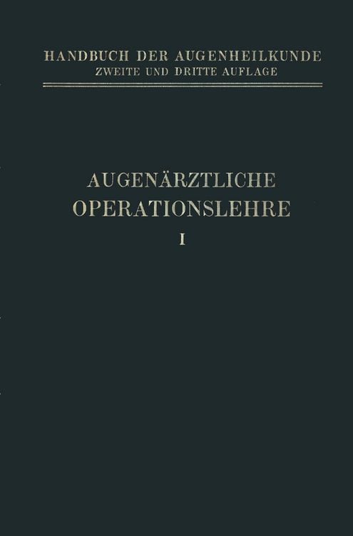 Produktbild: Augen&auml;rztliche Operationslehre