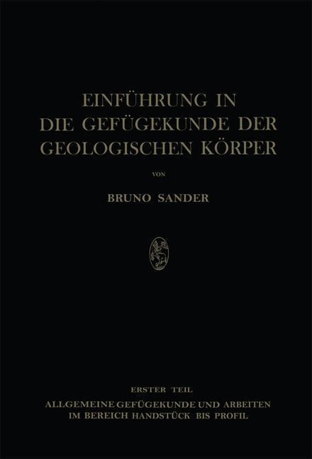 Produktbild: Einf&uuml;hrung in die Gef&uuml;gekunde der Geologischen K&ouml;rper