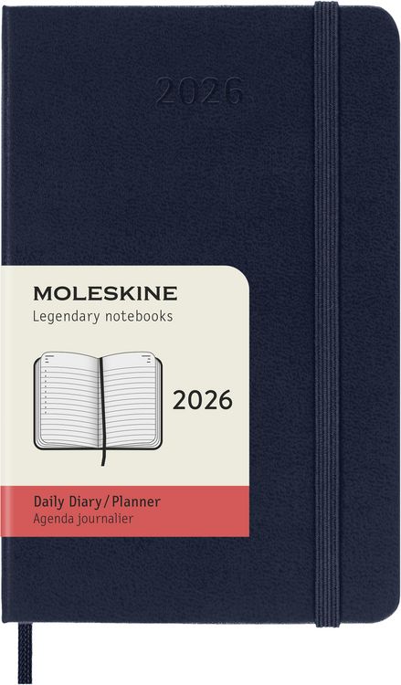 Moleskine 12 Monate Tagesnotizkalender 2026, P/A6, 1 Tag