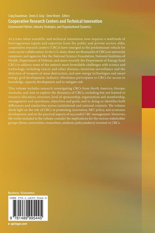 Produktbild: Cooperative Research Centers and Technical Innovation