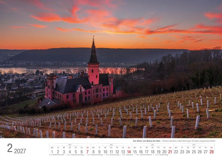 Produktbild: Der Rhein von Mainz bis K&ouml;ln 2027 Bildkalender A3 Spiralbindung