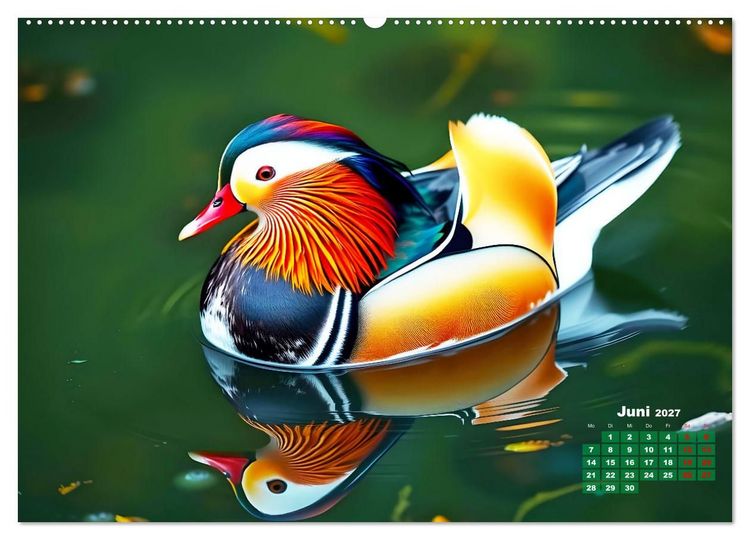 Produktbild: Leuchtend farbenfrohe V&ouml;gel (Wandkalender 2027 DIN A2 quer), CALVENDO Monatskalender