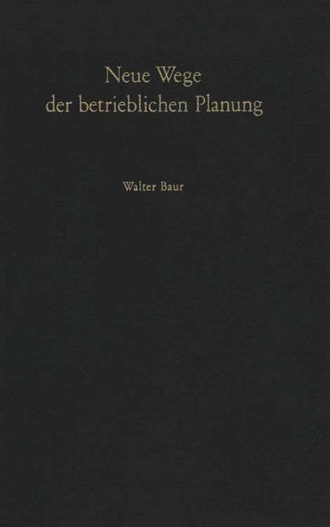 Produktbild: Neue Wege der betrieblichen Planung