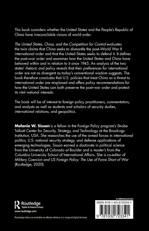 Produktbild: The United States, China, and the Competition for Control