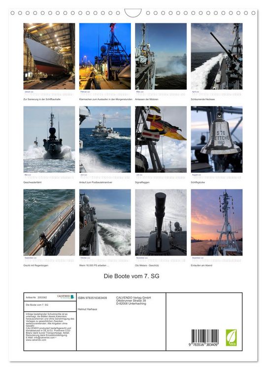 Produktbild: Die Boote vom 7. SG (Wandkalender 2026 DIN A3 hoch), CALVENDO Monatskalender