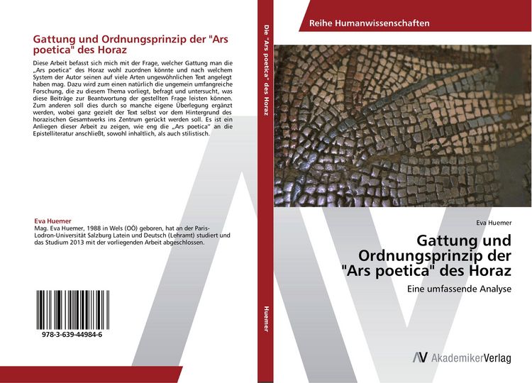 Produktbild: Gattung und Ordnungsprinzip der "Ars poetica" des Horaz