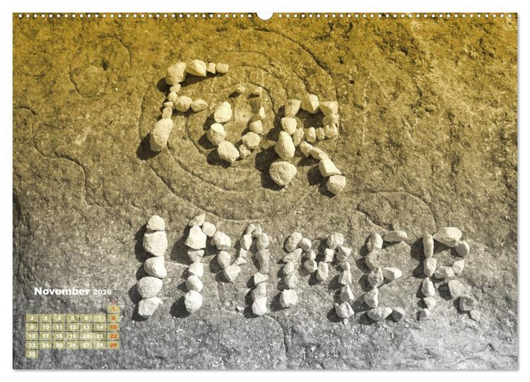 Produktbild: F&uuml;r Dich! - Eine Liebeserkl&auml;rung auf steinisch (Wandkalender 2026 DIN A2 quer), CALVENDO Monatskalender