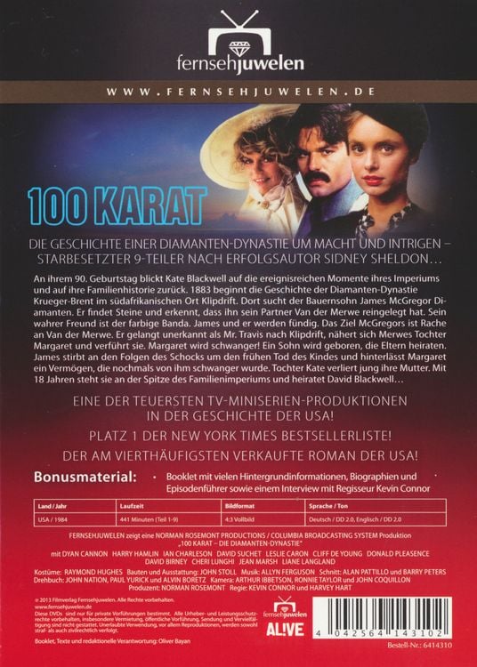 Produktbild: 100 Karat - Die Diamanten-Dynastie/Fernsehjuwelen [4 DVDs]