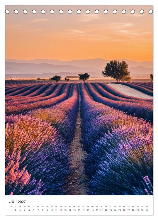 Produktbild: Der Sommer bl&uuml;ht violett (Tischkalender 2027 DIN A5 hoch), CALVENDO Monatskalender