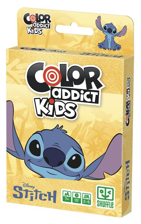 Produktbild: Color Addict Kids - Disney Stitch - Kartenspiele f&uuml;r Kinder (Mau Mau, Quartett, Memo & Schnipp Schnapp)