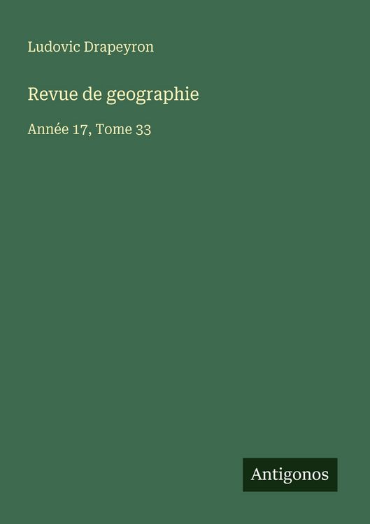 Produktbild: Revue de geographie