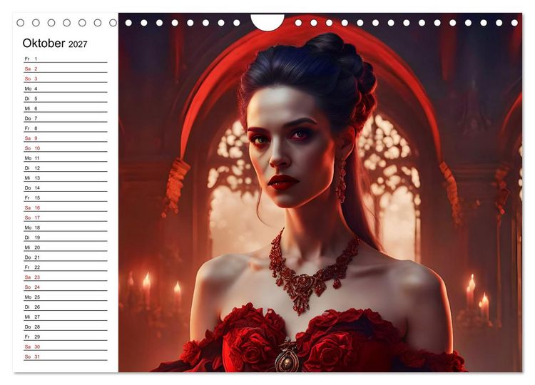 Produktbild: Geheimnisvolle Frauenportr&auml;ts (Wandkalender 2027 DIN A4 quer), CALVENDO Monatskalender