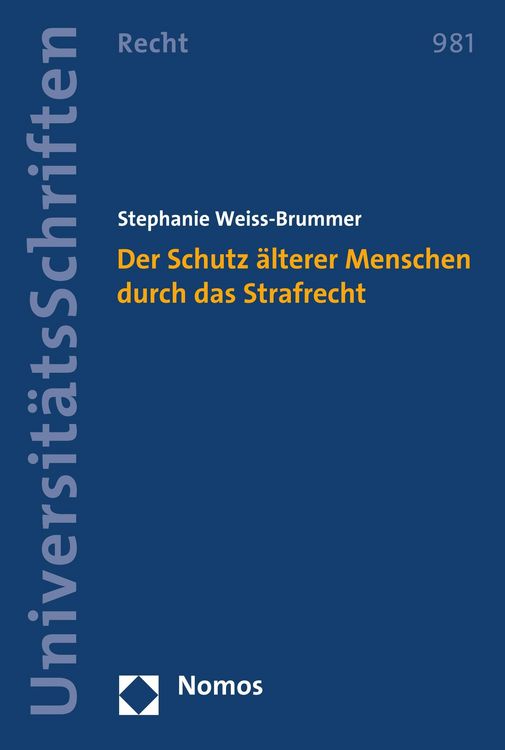 Produktbild: Der Schutz &auml;lterer Menschen durch das Strafrecht
