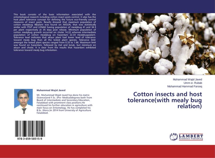 Produktbild: Cotton insects and host tolerance(with mealy bug relation)