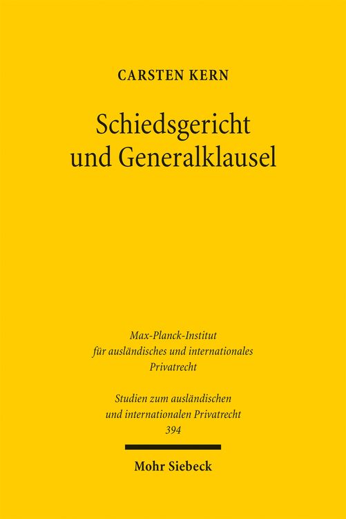 Produktbild: Schiedsgericht und Generalklausel