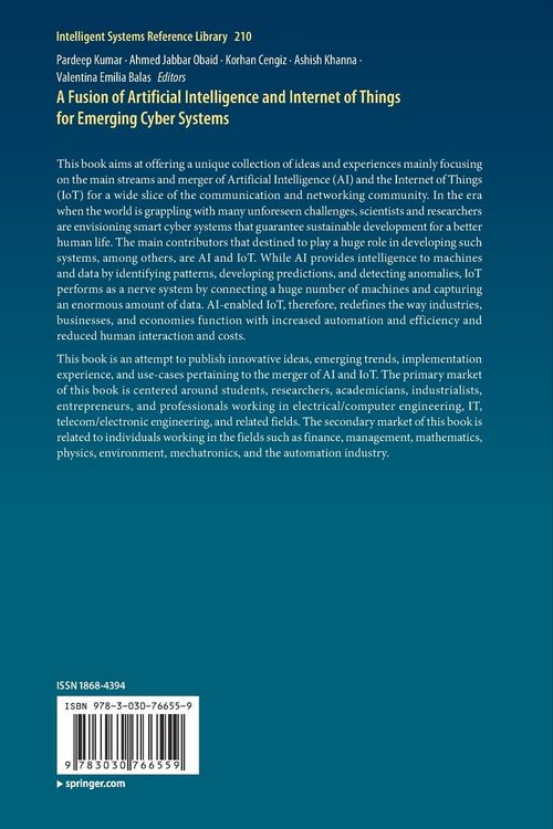 Produktbild: A Fusion of Artificial Intelligence and Internet of Things for Emerging Cyber Systems