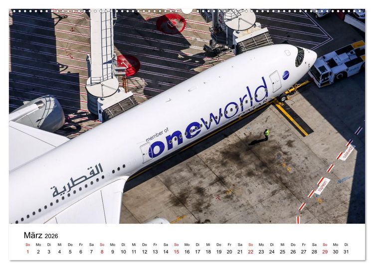 Produktbild: From Above - Die etwas andere Perspektive auf Flugzeuge (hochwertiger Premium Wandkalender 2026 DIN A2 quer), Kunstdruck in Hochglanz